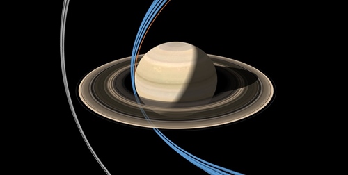 カッシーニ探査機「リング形成材料によってコーティングされた